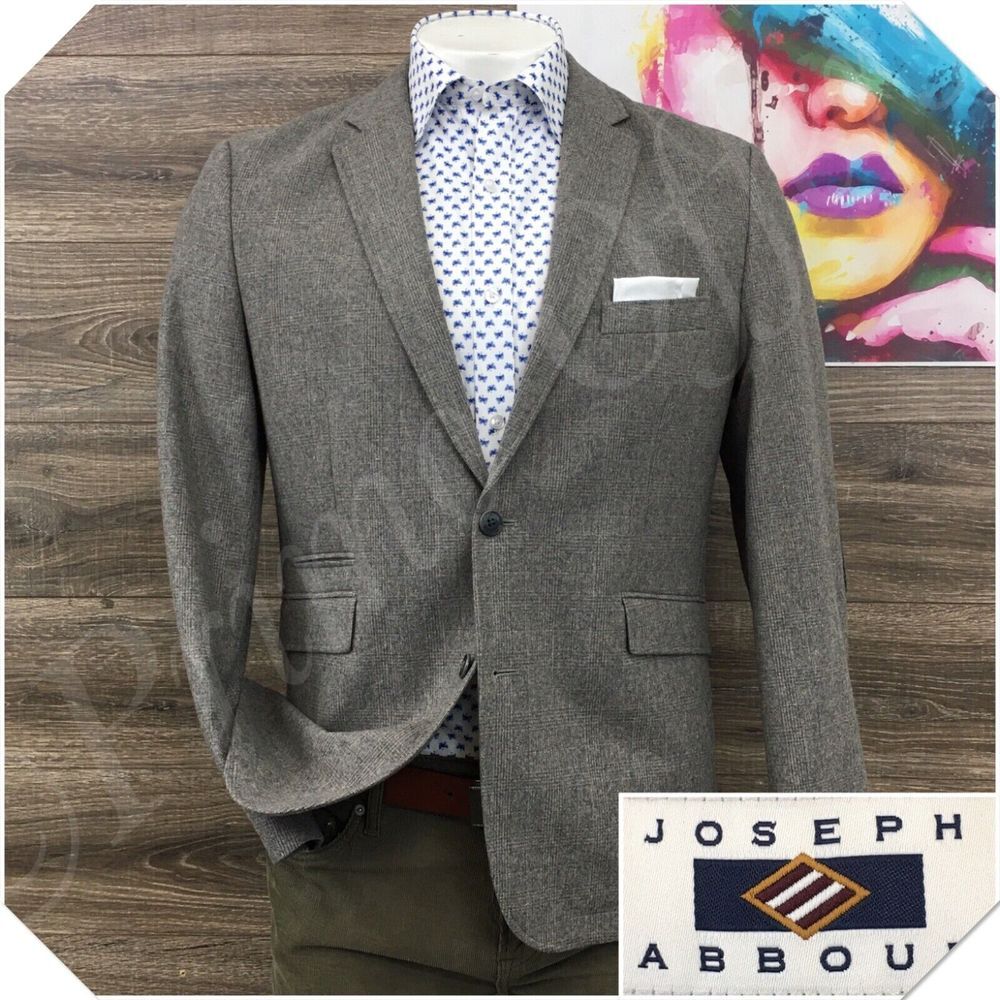 JOSEPH ABBOUD Mens Tweed Blazer Sport Coat Casual Jacket Size L 42R Wool Suit